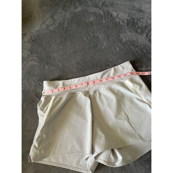 Under Armour Fitted Heat Gear Shorts Light Gray Size M Lightly Worn - Picture 4 of 5